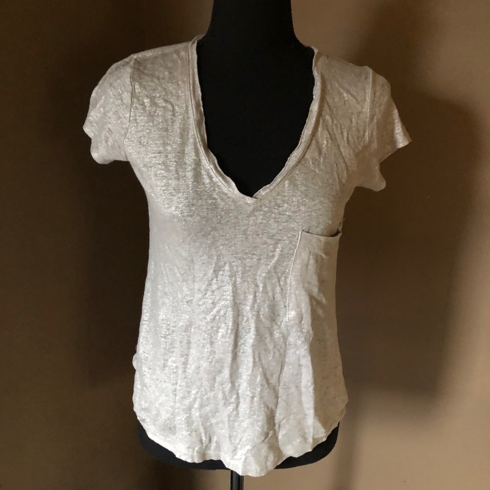 Bordeaux V-Neck Pocket tee